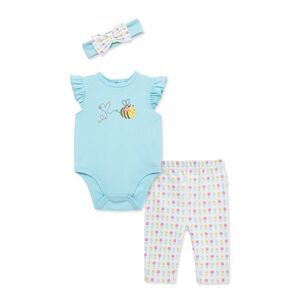 Little Me Bumble Bee Bodysuit Pant Headband